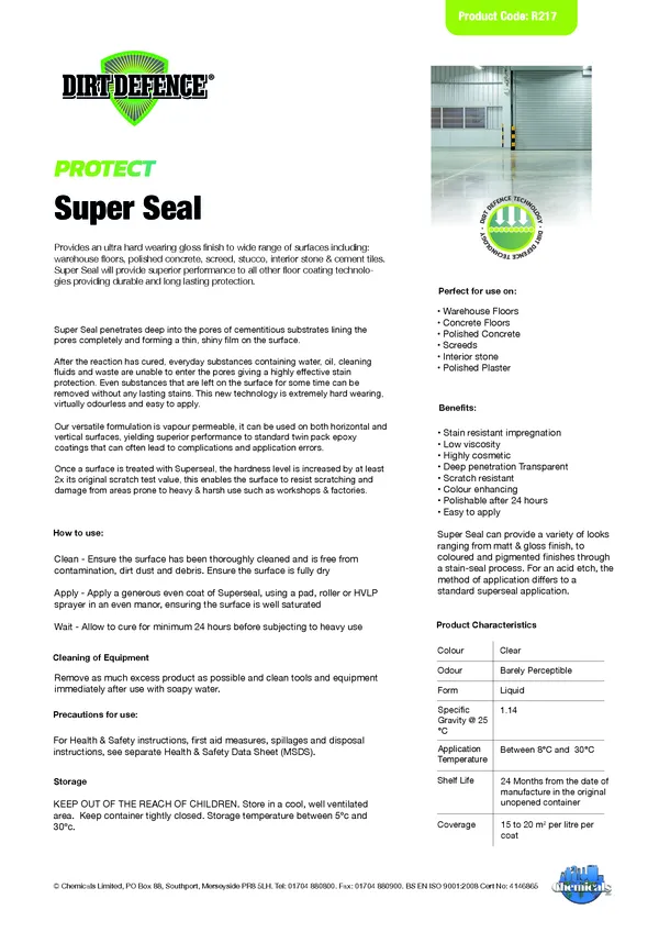 Super Seal Datasheet PDF 